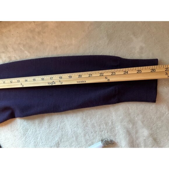 Brooks Brother's Mens Large Sweater Pullover Purple V neck Saxxon Wool Minimali - Picture 6 of 10